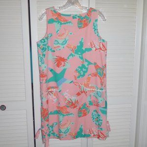 Lilly Pulitzer cotton shift dress Creamsicle print Size 8